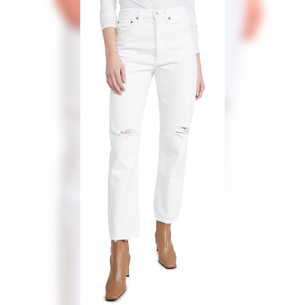 AGOLDE 90'S Mid Rise Loose Fit Jeans in Enamel NWT